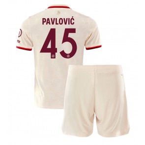 Bayern Munich Aleksandar Pavlovic #45 Tredje Kläder Barn 2024-25 Kortärmad (+ Korta byxor)